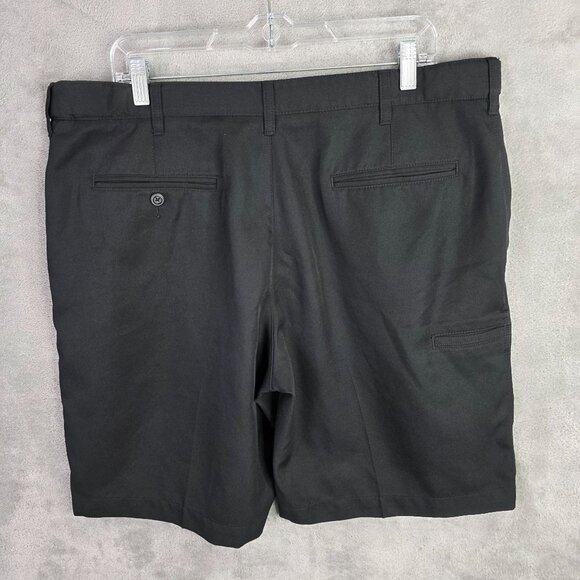 Mens Black PGA Tour Golf Shorts Flat Front 100% Polyester 10" Inseam Size 38 - Picture 6 of 10